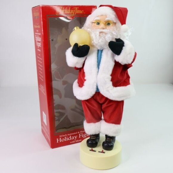 Vintage Motion-ettes Santa Claus Animated Christmas Figure Musical Animated - Picture 1 of 11